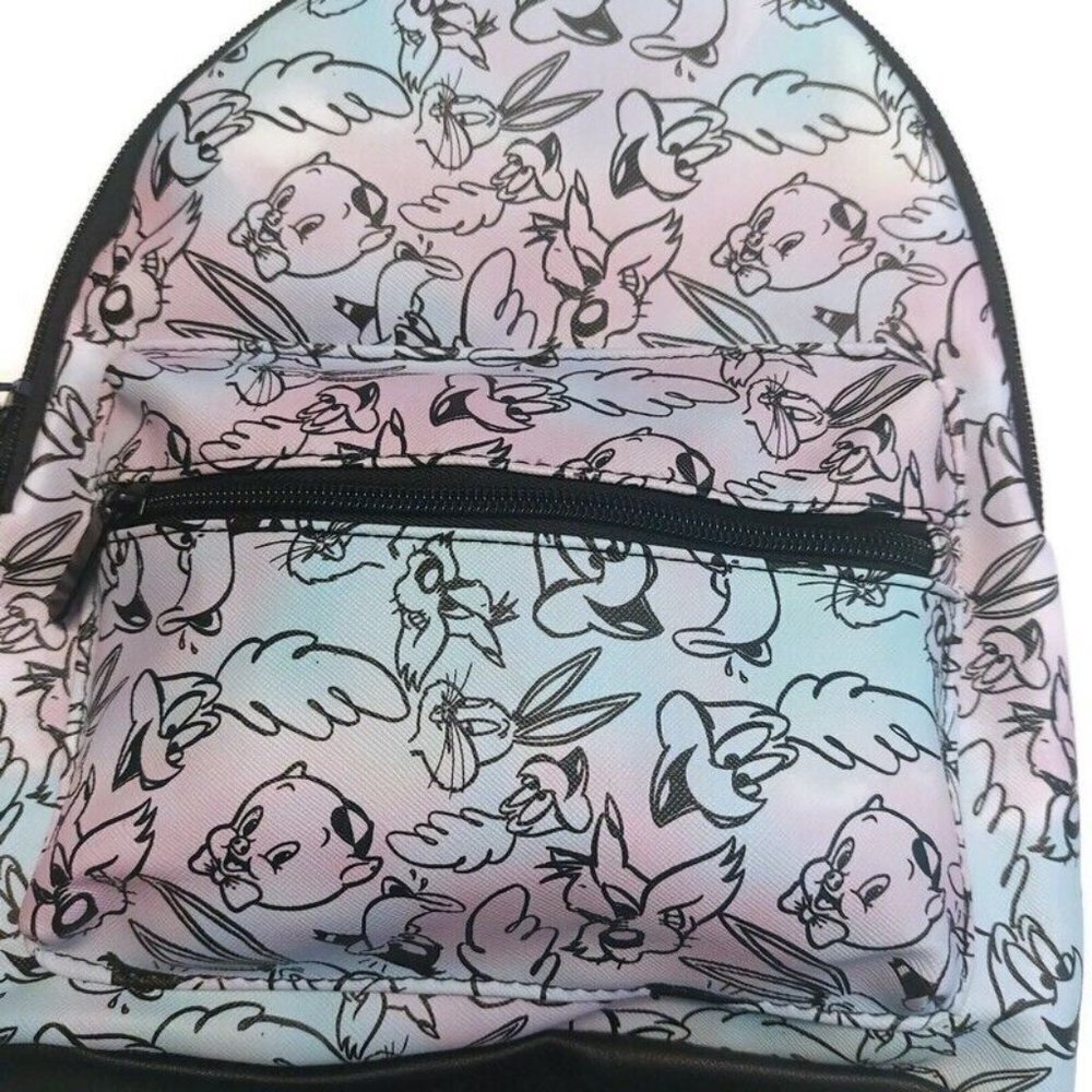 Bioworld WB Looney Tunes MINI Backpack Multi-Color Porky Pig Bugs Bunny 11" x 9" - Picture 2 of 6